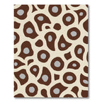 Brown Cream Gray Organic Blobs Rug