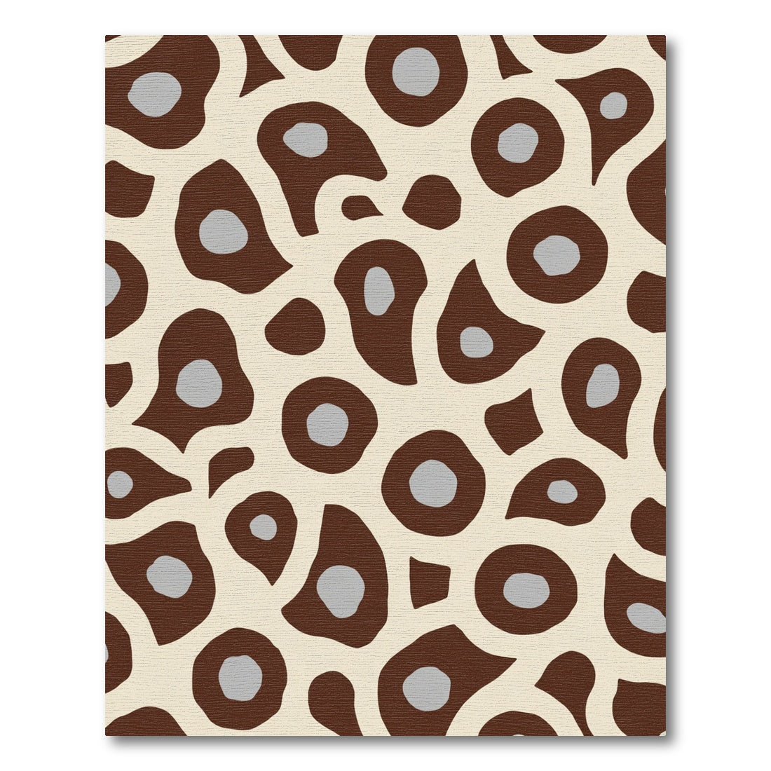 Brown Cream Gray Organic Blobs Rug