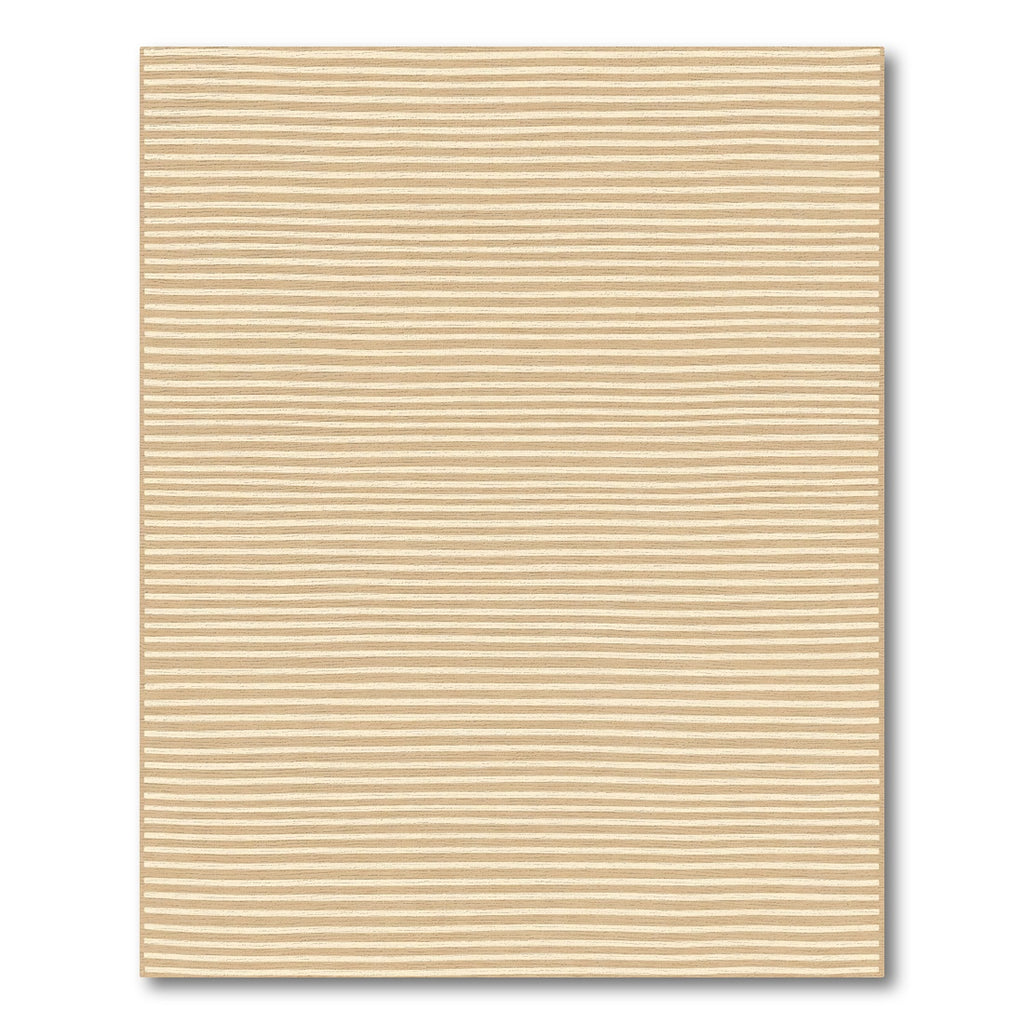Sandy Beige Hand Drawn Stripe Rug