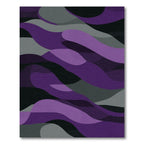 Amethyst Waves Abstract Overlay Rug