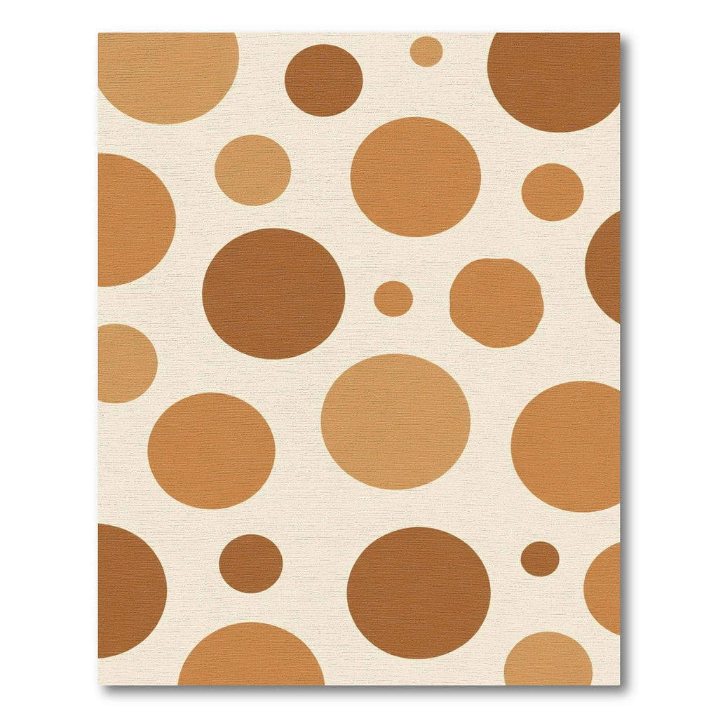 Earthy Tones Polka Dot Pattern Rug