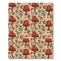 Red Toadstool Forest Whimsical Landscape Rug