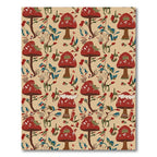 Red Toadstool Forest Whimsical Landscape Rug
