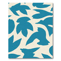 Teal Abstract Leafy Silhouette Rug