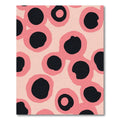 Pink Black Organic Circles Rug