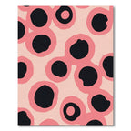 Pink Black Organic Circles Rug