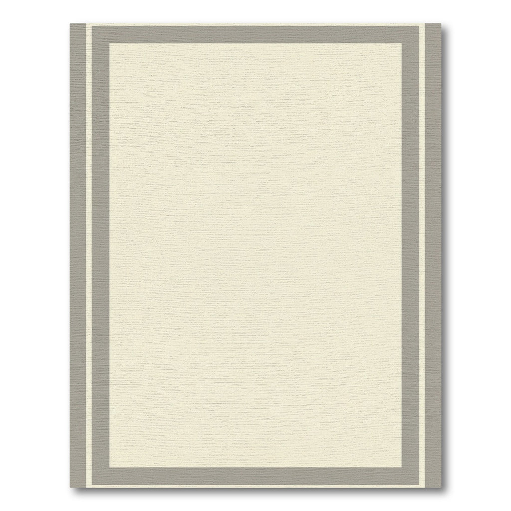 Cream Beige Double Border Rug