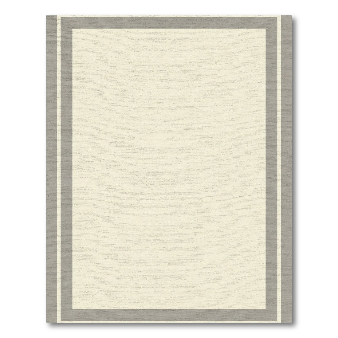 Cream Beige Double Border Rug