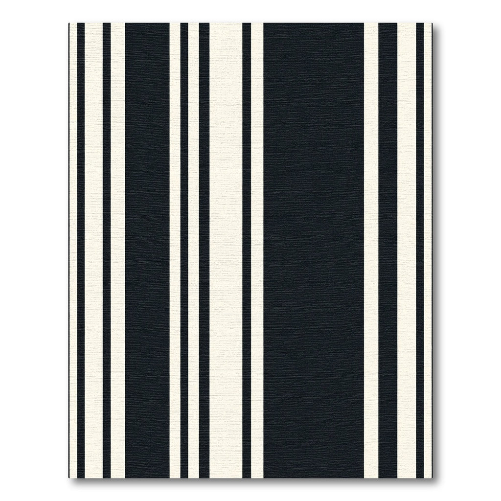 Bold Navy Cream Vertical Stripe Rug