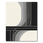 Modern Monochrome Segmented Gradient Rug