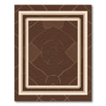 Brown Geometric Layered Rectangular Rug