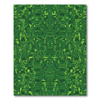 Emerald Green Leafy Symmetric Composition Rug
