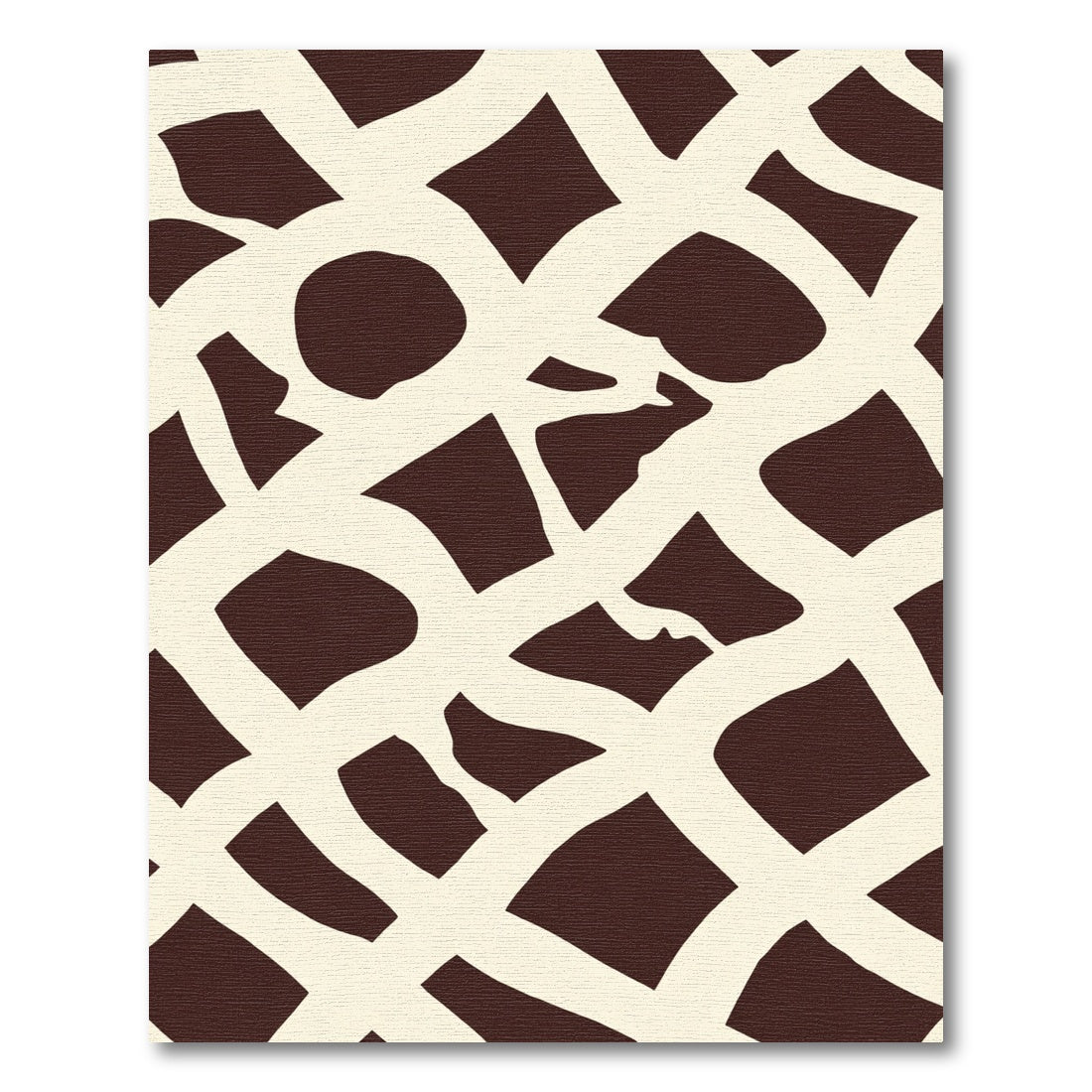 Creamy White Abstract Animal Print Rug