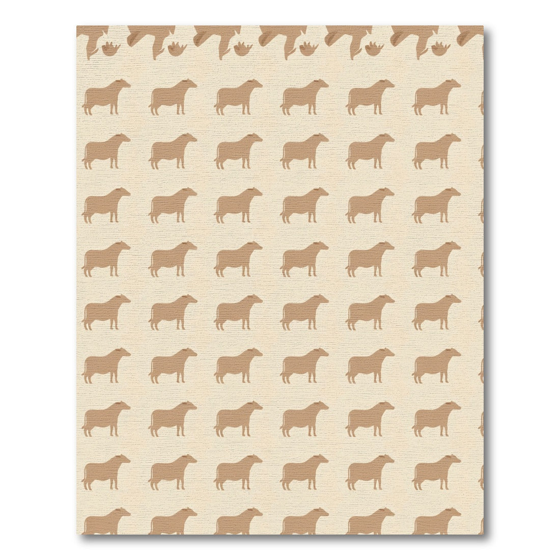 Tannish Horse Cavalcade Pattern Rug