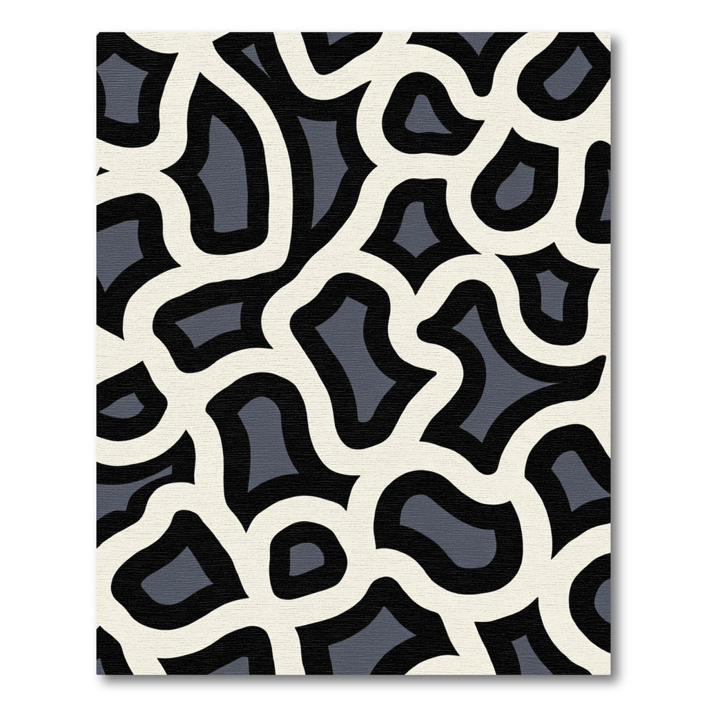 Organic Cream Black Grey Flow Rug