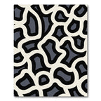 Organic Cream Black Grey Flow Rug