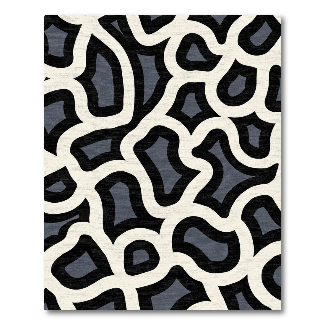Organic Cream Black Grey Flow Rug