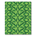 Emerald Green Abstract Swirl Reflection Rug