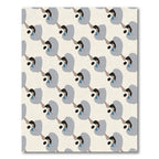 Gray Blue Abstract Organic Form Rug