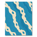 Oceanic Blue Wave Organic Rug