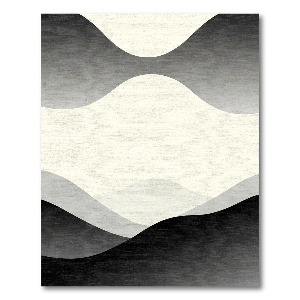 Monochromatic Gradient Wavy Landscape Rug