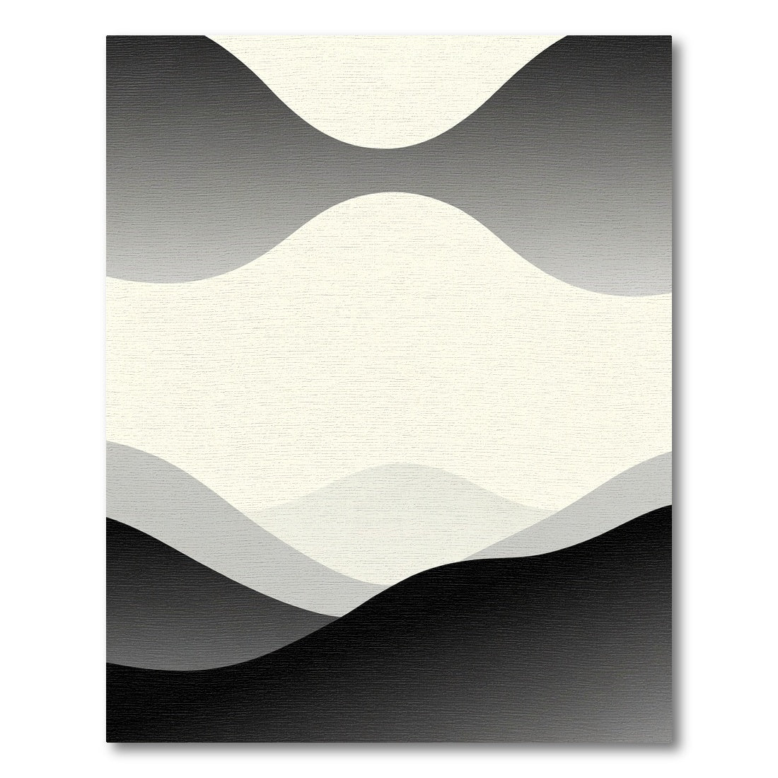 Monochromatic Gradient Wavy Landscape Rug