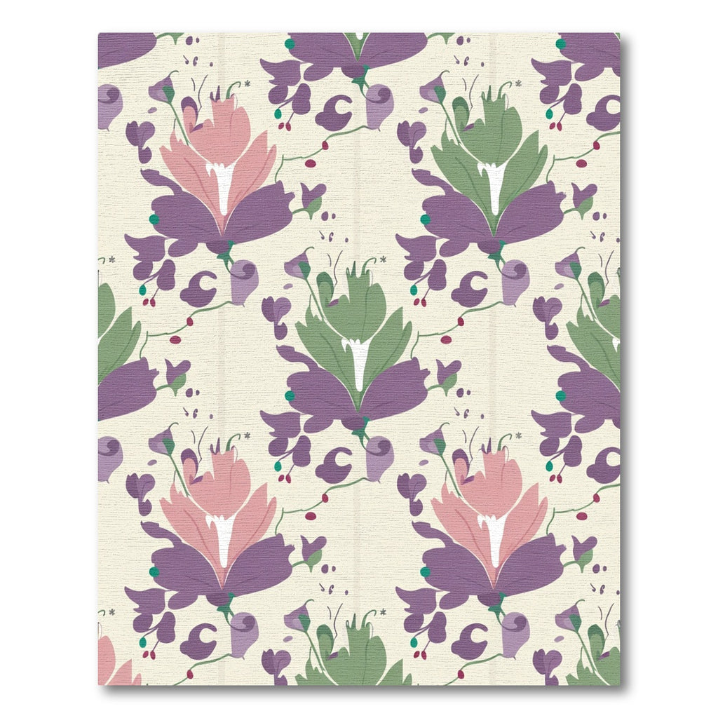 Ornate Pastel Floral Vine Arrangement Rug