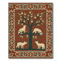 Tapestry Bear Tree Life Border Rug