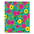 Bright Pink Yellow Floral Vine Rug