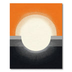 Orange Cream Sunburst Ray Rug