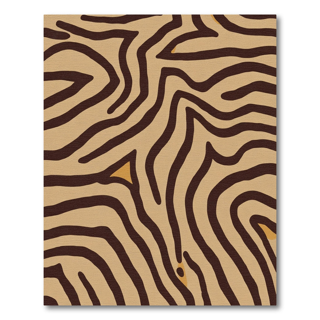 Earthy Brown Animalistic Stripe Rug