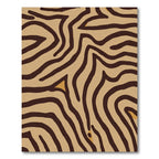 Earthy Brown Animalistic Stripe Rug