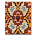 Bold Earthy Geometric Medallion Rug