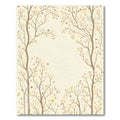 Earthy Brown Minimalist Tree Dots Rug