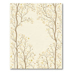 Earthy Brown Minimalist Tree Dots Rug