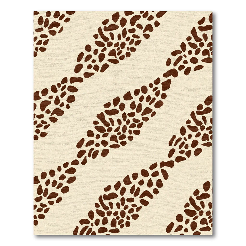 Brown Spotted Diagonal Band Rug