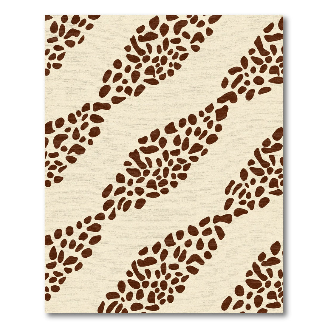 Brown Spotted Diagonal Band Rug