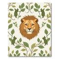 Golden Lion Greenery Creature Arrangement Rug