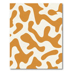 Warm Ochre Abstract Blob Rug