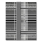 Monochromatic Grid Abstract Weave Rug