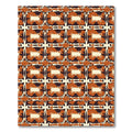 Terracotta Abstract Grid Medallion Rug