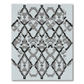 Monochromatic Geometric Diamond Pixel Rug