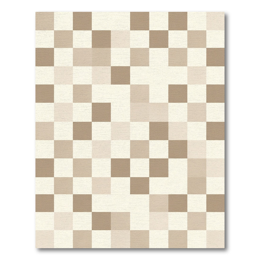Neutral Tone Abstract Square Collection Rug