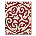 Crimson Swirl Cream Elegant Ornament Rug