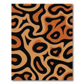 Abstract Organic Terracotta Swirls Rug