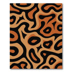 Abstract Organic Terracotta Swirls Rug