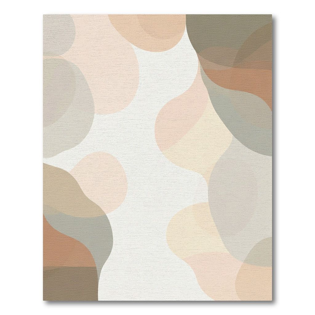 Terra Cotta Blush Abstract Blob Rug
