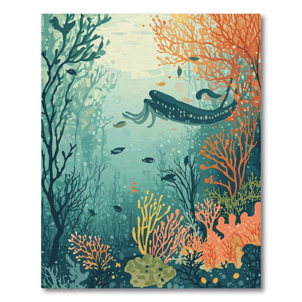 Underwater Coral Reef Marine Life Rug