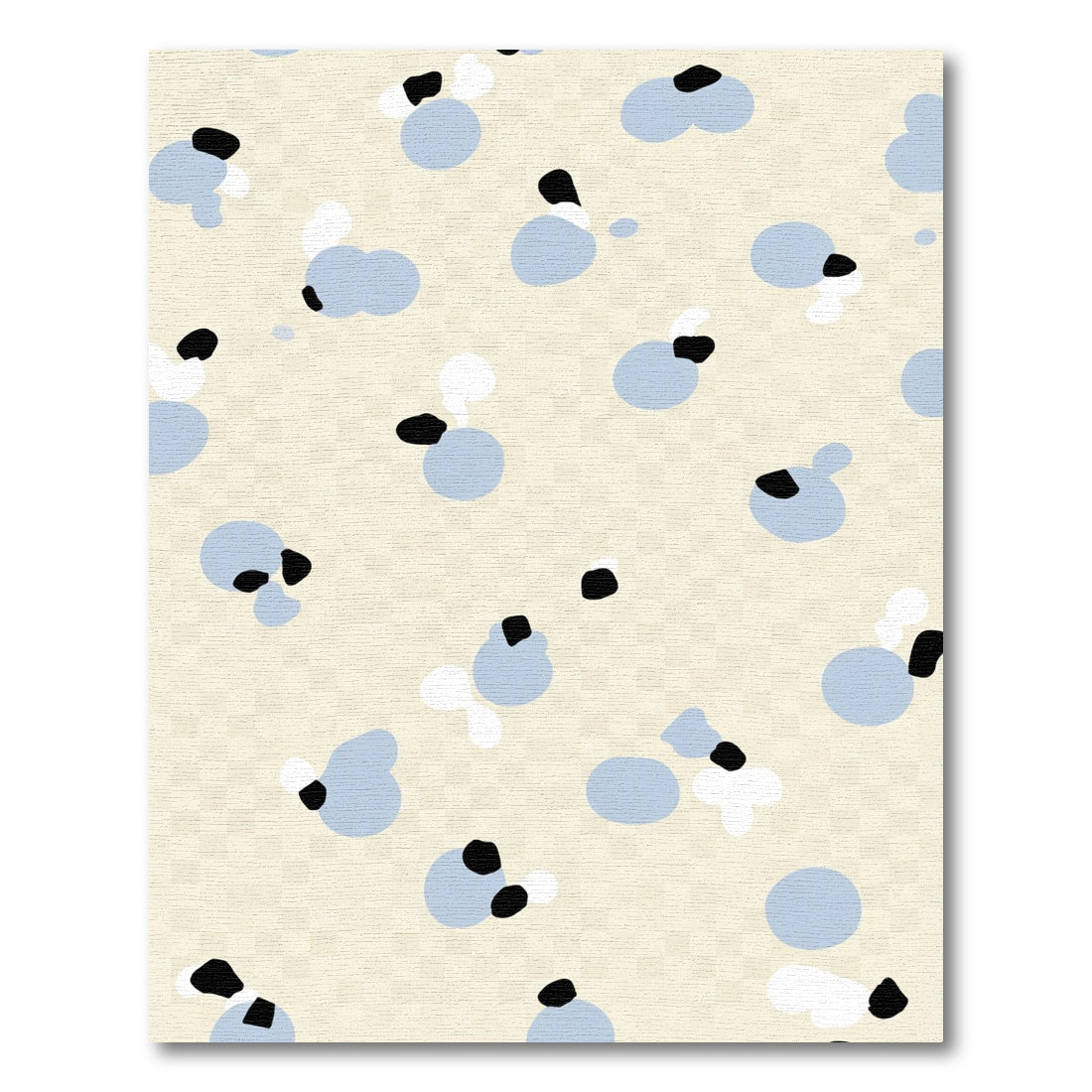 Soft Blue Abstract Scatter Dot Rug