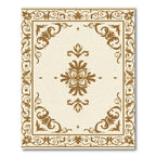 Traditional Beige Floral Scroll Rug